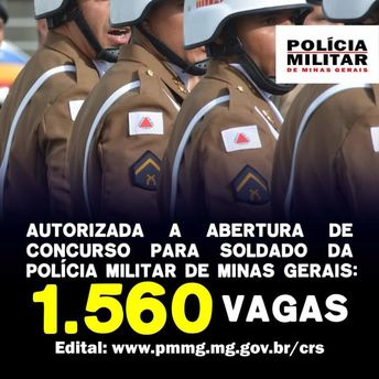 URGENTE - Concurso PMMG Soldado 2021 - Autorizado 1.653 vagas ! 