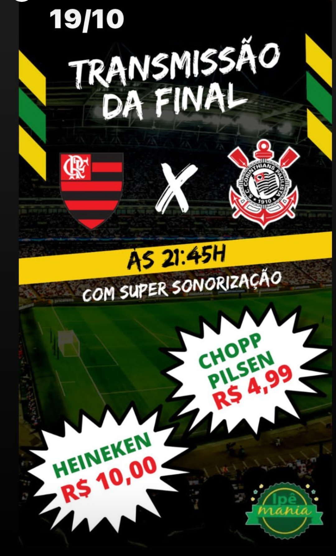 Jogo do Flamengo no Espírito Santo terá cerveja grátis