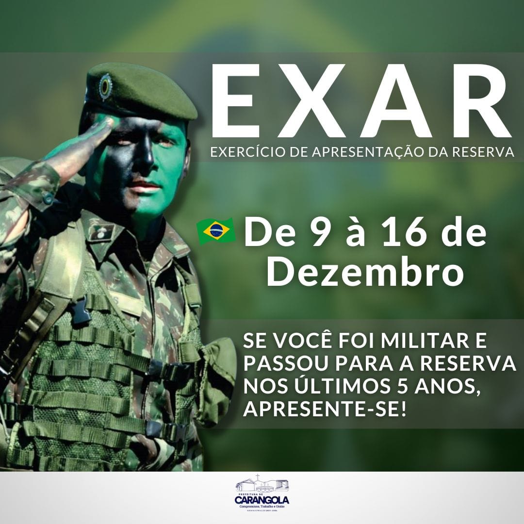 Exército Brasileiro convoca reservistas para o EXAR 2022 - ABC Agora